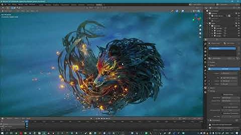 Blender 2.90 | Animated Splash Screen | Splash Fox by Daniel Bystedt. [Backstage]