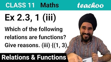 Ex 2.3, 1 (iii) - Is relation {(1, 3), (1, 5), (2, 5)} a function? Give reas - Teachoo