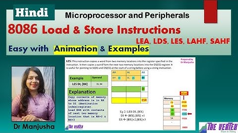 LEA, LDS, LES, LAHF, SAHF instruction in 8086 in Hindi