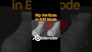 How to Rip Vertices in Edit Mode in Blender