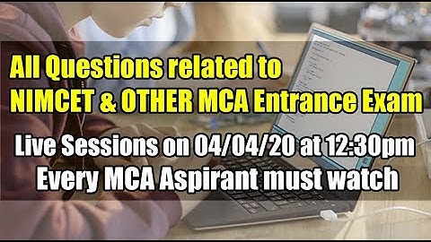 Questions related to NIMCET & OTHER MCA Entrance Exam