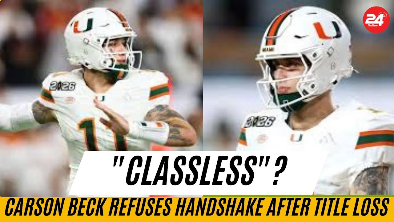 "Classless"? Carson Beck REFUSES Handshake After Title Loss