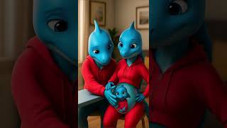 Dinosaur Couples Baby Surprise Cute Pregnancy & Hospital Scene In 3D Animation