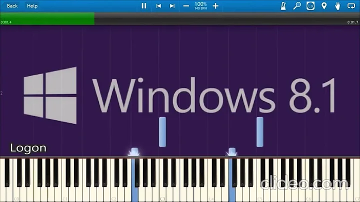 (REMAKED VIDEO) All windows startup and shutdown sound on synthesia reversed