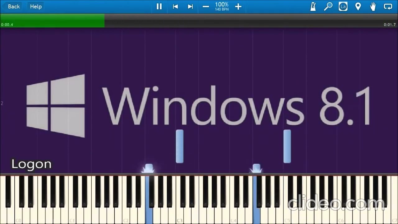(REMAKED VIDEO) All windows startup and shutdown sound on synthesia reversed