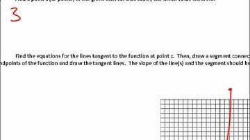 Calculus Unit 4.2 Mean Value Theorem Worksheet Video.wmv