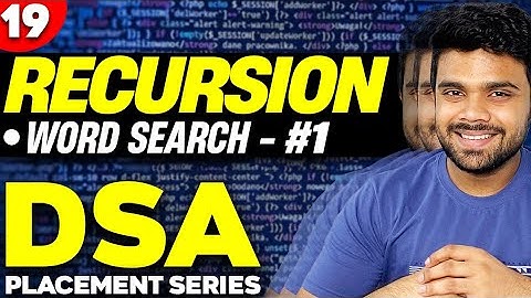 Ep19 - Word search #1 | Recursion | DSA series by Fraz | Notes available in description