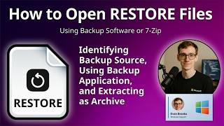 How to Open RESTORE Files (System Restore)