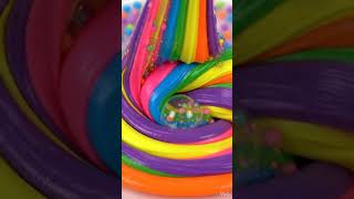 Colorful Slime Mixing 💖   Bright Neon Rainbow Slime ASMR Loop #science #education #viral