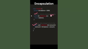 Encapsulation in Java 🔐| Secure Your Code with Getters & Setters! #javashorts#oopsconcept