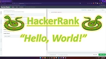 HackerRank (Python): "Hello, World!"