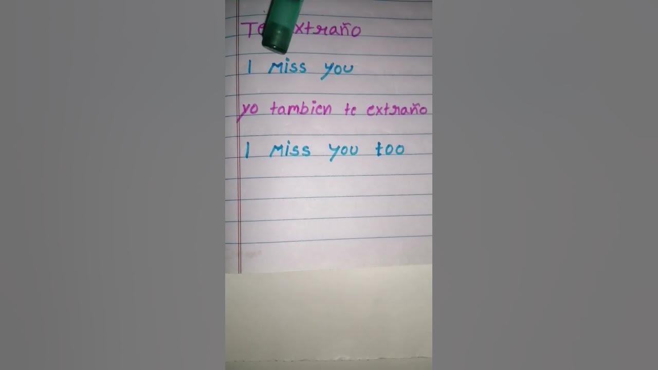 How to say 'i miss you' in Spanish language Spanish Speaking shorts
