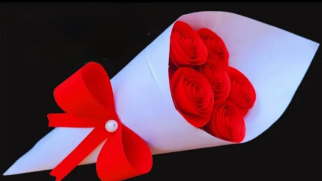 Изготовление красивого бумажного букета 🌺💐 Изготовление бумажных цветов своими руками 💐 Изготовле...