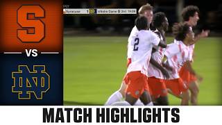 Syracuse vs. Notre Dame Match Highlights | 2026 ACC Men's Soccer