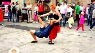 Acrobatic Couple with Acro Yoga Skills