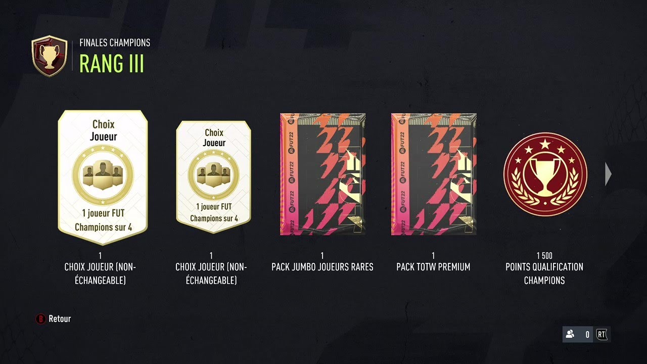 Récompense FUT CHAMP FIFA 22 + présentation équipe