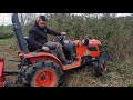 Tracteur Kubota B1241 et broyage de ronces