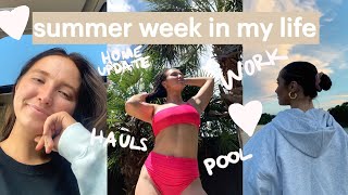 SUMMER WEEK IN MY LIFE: dyson unboxing, clothing hauls, working & pool days