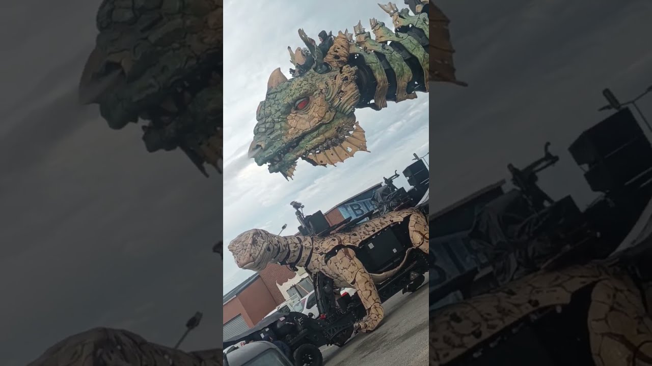  Le Dragon , le Varan et  la Gardienne des Ténèbres ensemble dans la ville de Calais France 🇫🇷🤘🖤