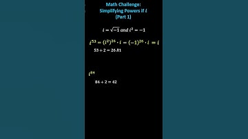 Simplifying Powers of i, The Imaginary Unit (Part 1)  #maths #mathreview