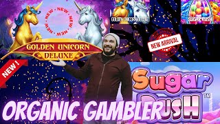 NEW GAMES! Golden Unicorn Deluxe! Sugar Rush! Organic Gambler | Pulsz Casino screenshot 3