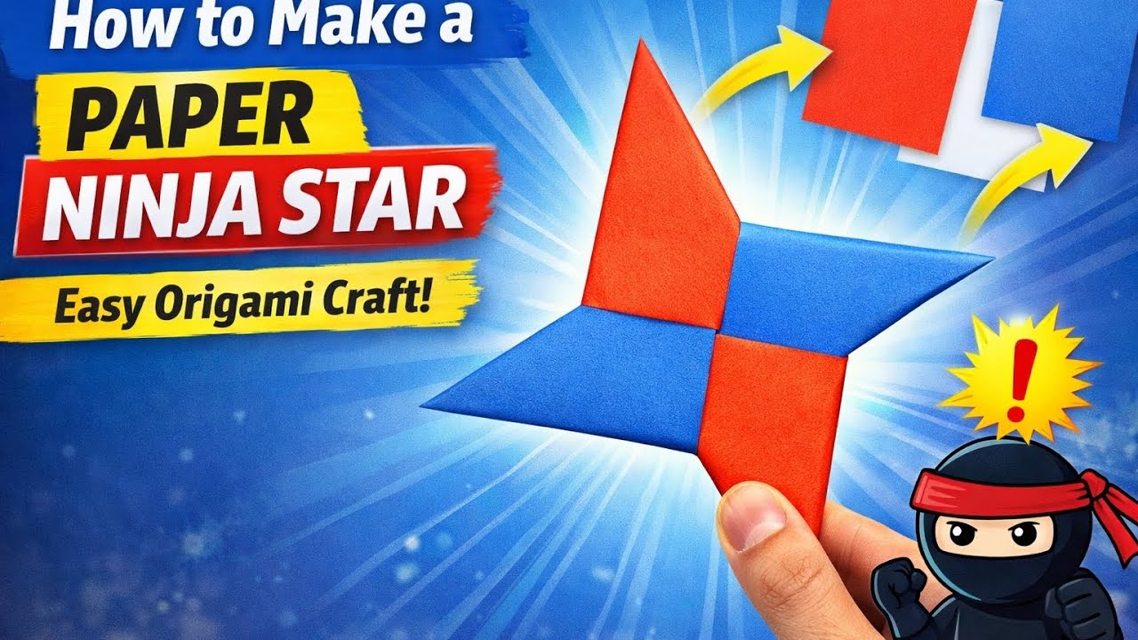 How to make a Ninja Star with Paper | Step-by-step tutorial 