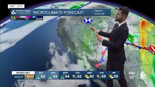 A warming trend will develop over Easter weekend with offshore winds in place