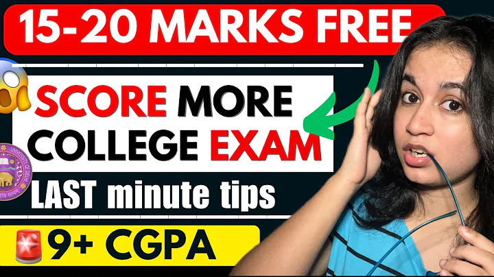 🔥Important tips to score 9+ CGPA in College Exams (🚨DON’T MISS ❌)