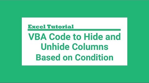 #128-VBA Code to Hide and Unhide Columns in Attendance Sheet Based on Conditions