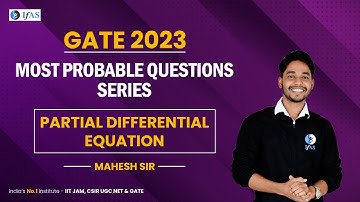 Partial Differential Equations for GATE Questions|Most Probable Series