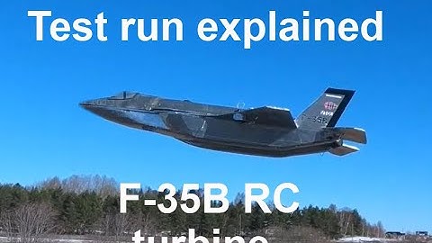 F-35B RC VTOL turbine jet (2 m) | Test run explained (subtitles)