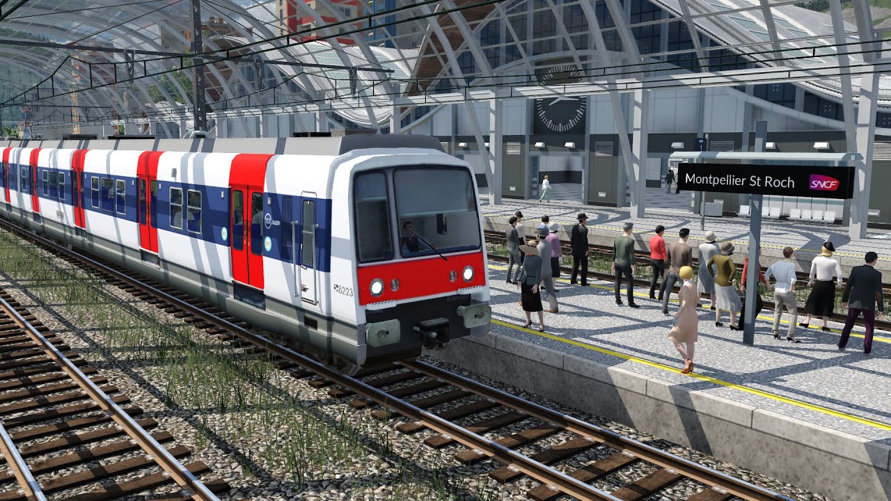 Transport Fever 2 : Cab Ride en MI79 Sur le RER entre Montpellier et ...