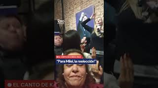El canto de Karina: "Para Milei, la reelección"