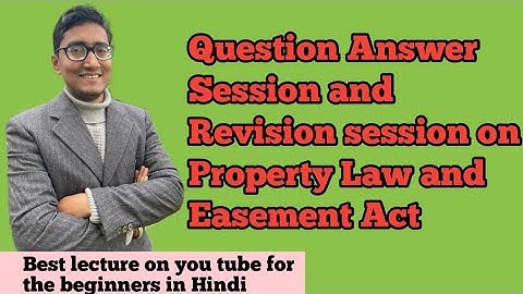 Transfer of Property Act,1882| TPA | property law | revision session | question answer session | LWT