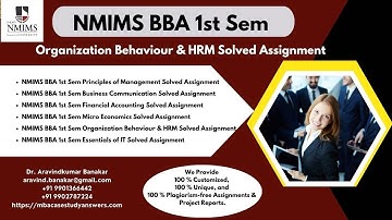 NMIMS Dec 2024 BBA 1st Sem Solved Assignments