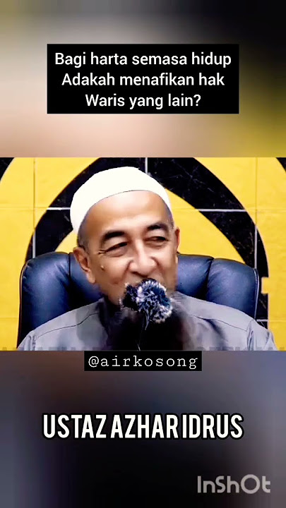 bagi harta semasa hidup adakah menafikan hak ahli yang lain - ustaz azhar idrus #ustazazharidrus