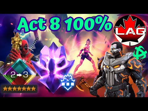 Act 8 100% Exploration! GLYKHAN Final Boss Battle! - Marvel Contest of Champions
