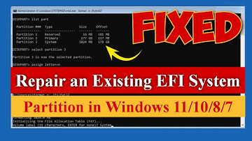 How to Repair Existing EFI System Partition in Windows 11/10/8/7 [100% Fixed] #gpt #uefi #efi
