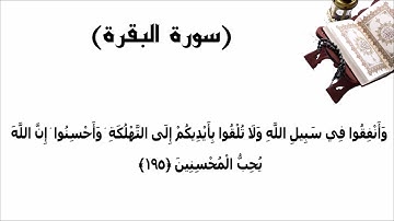 سورة البقرة الاية 195