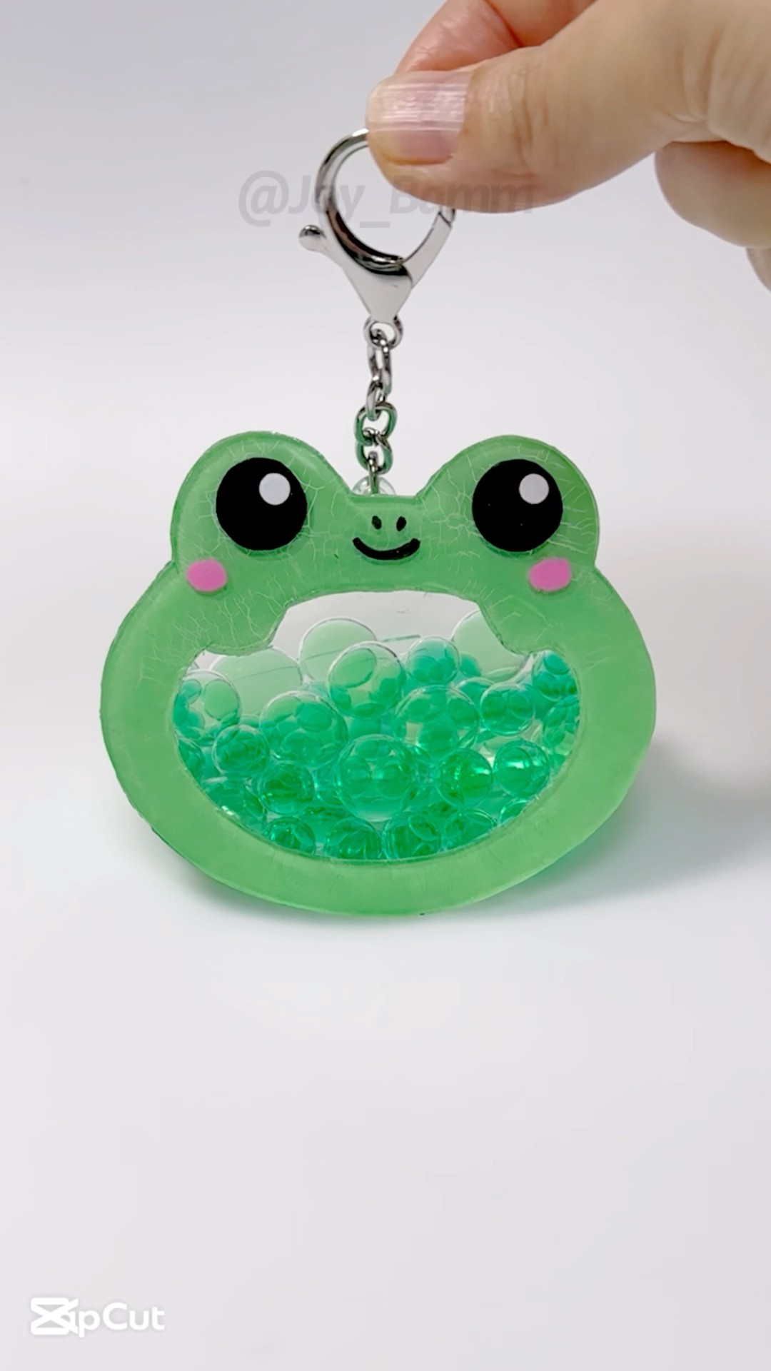 ?Frog Eggs Keychain Squishy DIY with Nano Tape! #Orbeez