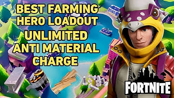 Fortnite STW Best Outlander Farming Loadout Unlimited Anti Material Charge and Crafting Materials