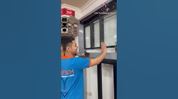 ✅ Để cửa tự động đóng mở như ý với nút bấm và cảm biến xoa tay không dây  #cuatudong#cuatudonglecong