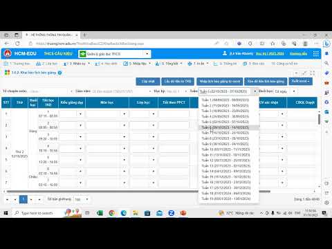 Hướng dẫn xem, cập nhật, quản lý thời khóa biểu, khdh, lịch báo giảng trên môi trường số