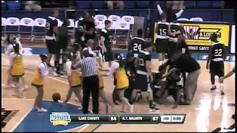 Derrick Swift of Lake County hits a 75-foot buzzer...