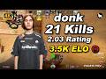 🔥donk (21-7) 2.03 Rating | avg 3.4K ELO | Anubis POV | Jun 8, 2026