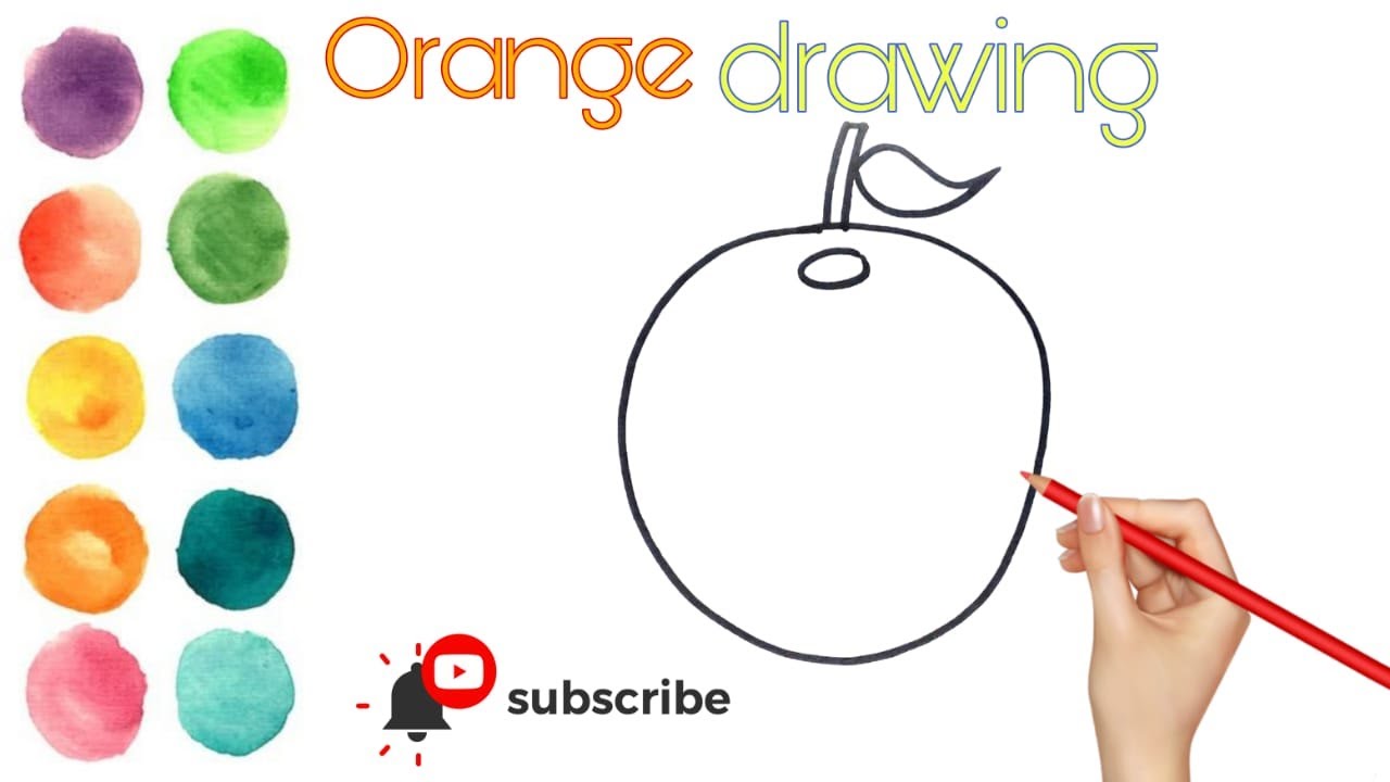 How to Draw an Orange Easy & Simple Drawing of Orange for Everyone