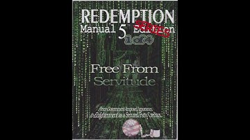 Redemption Manual 5. #5 "Wizard of OZ" -Explained