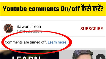 How to turn off Youtube video comment option | Comments are turned off