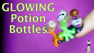 GLOWING Spilled Potion Bottles Acrylic Nail Art Tutorial