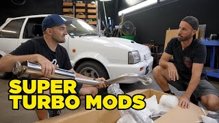 Unboxing and installing ALL the mad parts on our twin charged Nissan